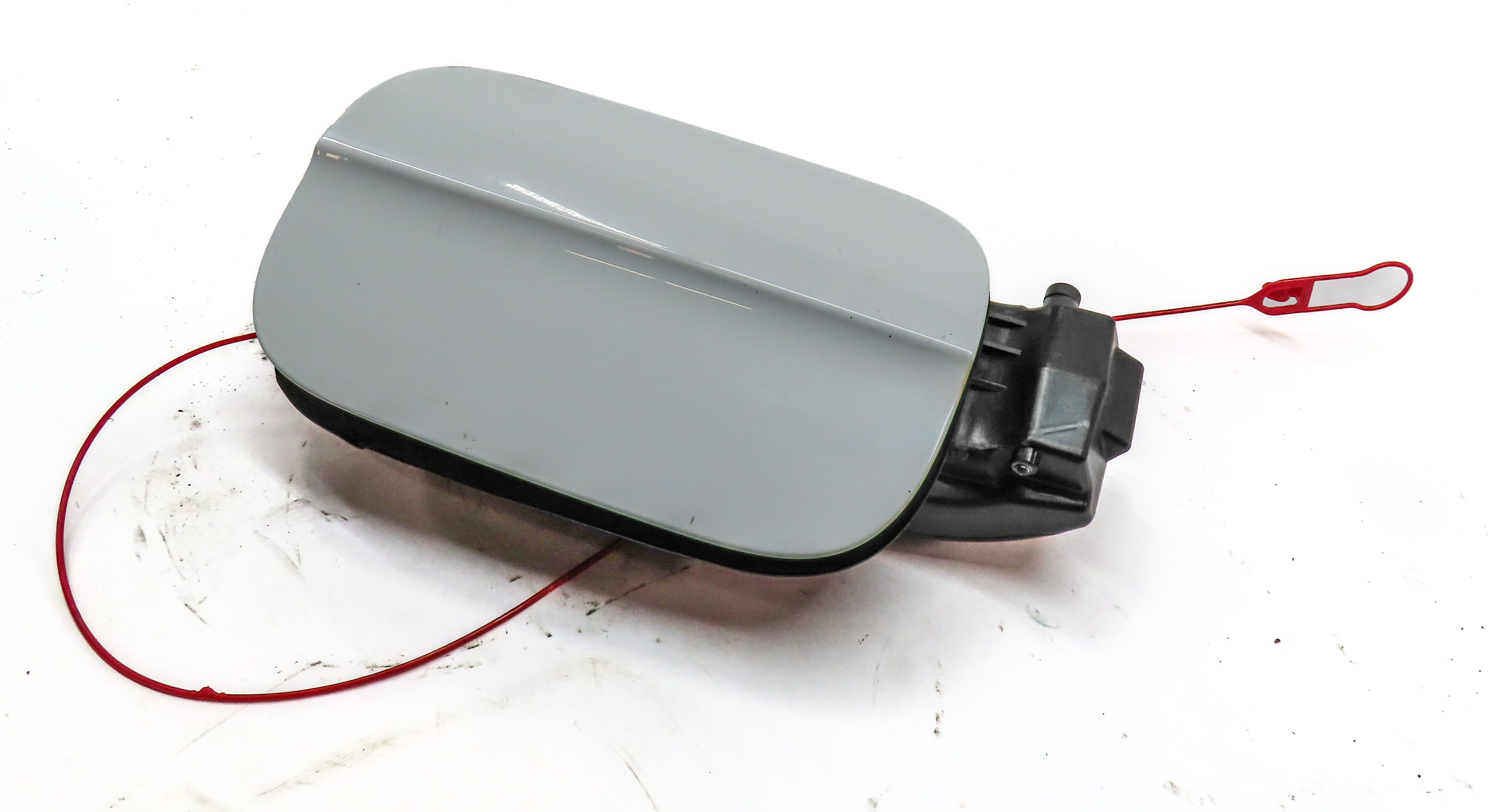 2010-2015 AUDI Q7 (4L) FUEL TANK DOOR LID COVER TRIM w/ HOUSING (White) — exact item pictured